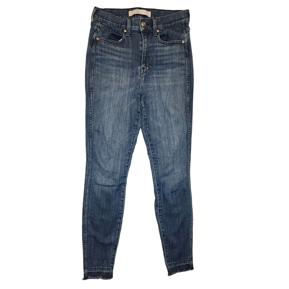 AYR Neon Jupiter Skinny Jeans Medium Wash Raw Hem E1360 Blue Denim W29 L28